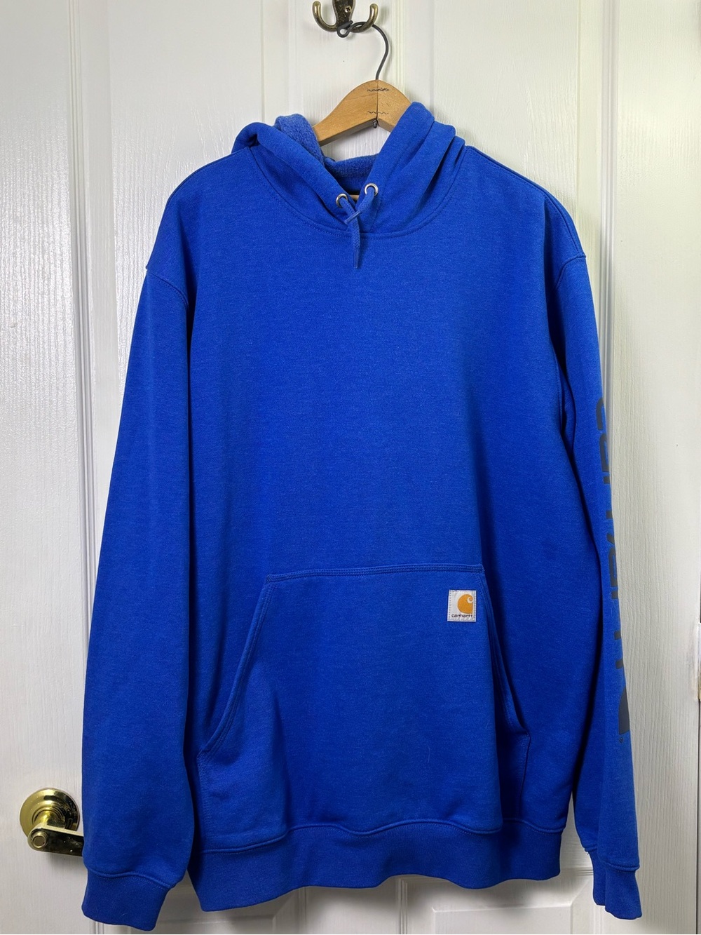Carhartt Men's Royal Blue Hooded Pullover Sweatshirt